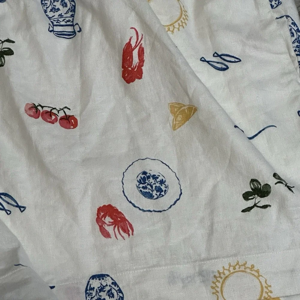 Abercrombie & Fitch Ultra High RIse Linen Blend Pull On Short Lobster XXL